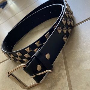 Black studded belt
